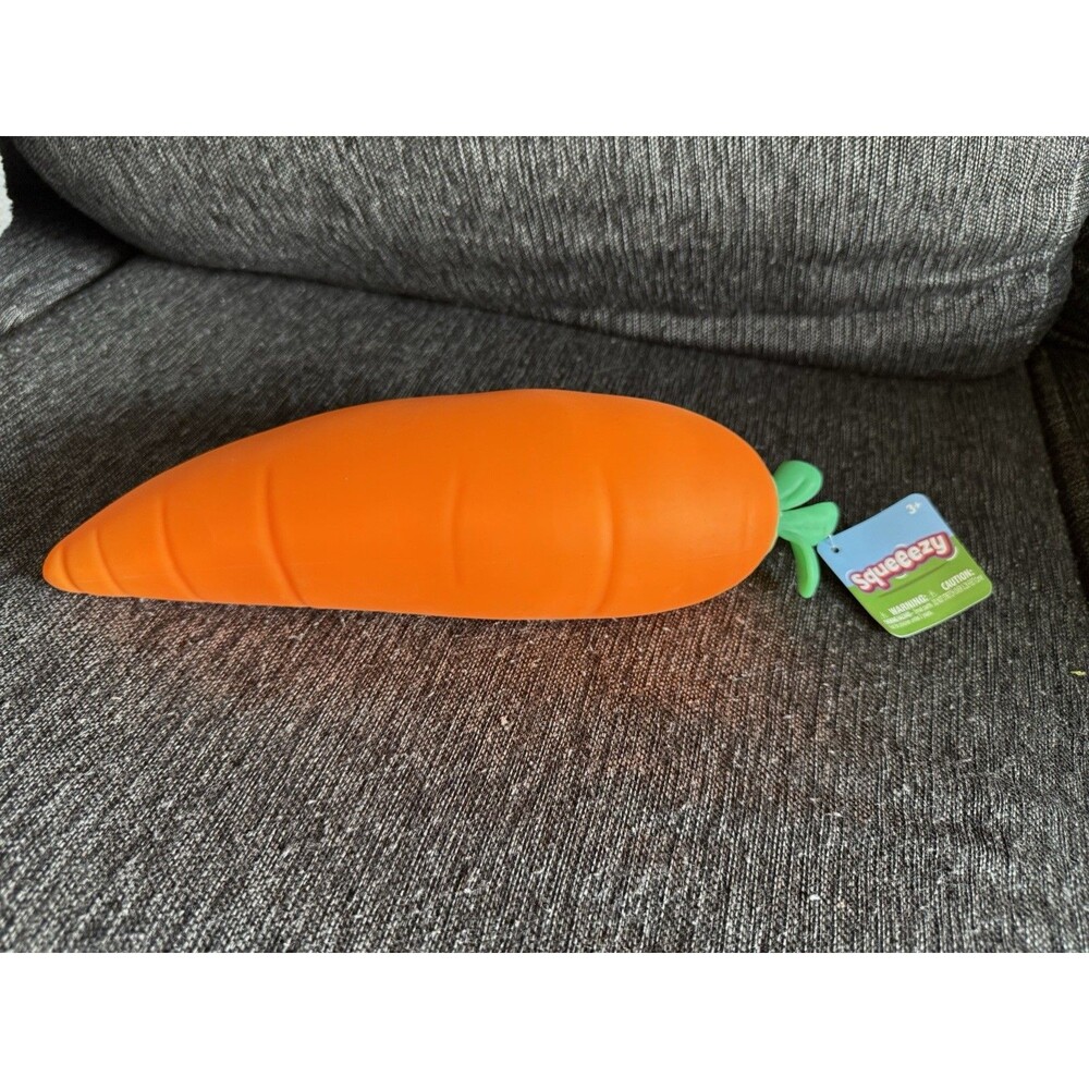 Sunny Days Jumbo Squeezy Carrot Orange Squishy Toy Stress Relief Sensory Easter